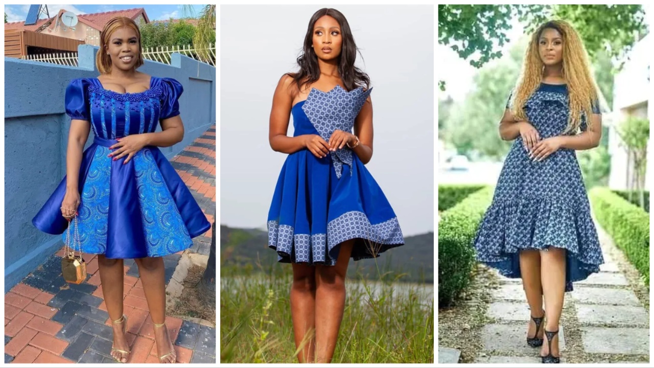 Latest Shweshwe Traditional Dresses Designs For Makoti 2023